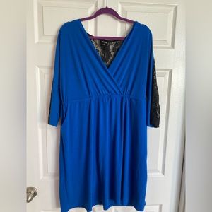 2 for $25 - Torrid Royal blue & black lace dress size 2
